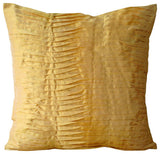 Champagne Brown Waves - Light Brown Art Silk Throw Pillow Cover