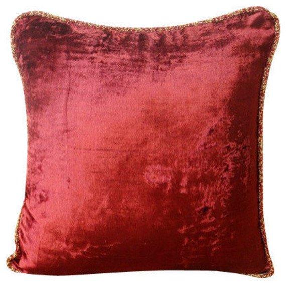 Maroon Shimmer Euro Sham