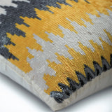 Melting Lava - Yellow Silk Decorative Euro Sham