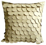 Scales - Brown Faux Leather Decorative Euro Sham