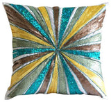 Red Bullseye - Red Art Silk Decorative Euro Sham