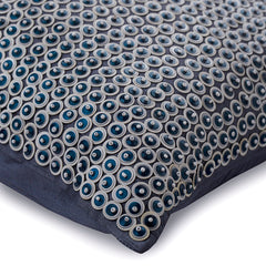 Metal Daze - Midnight Blue Art Silk Throw Pillow Cover