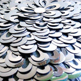 Metallic Floral - Silver Art Silk Decorative Euro Sham