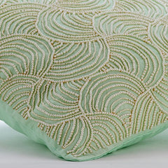 Mint Dynasty - Pastel Green Cotton Linen Decorative Euro Sham