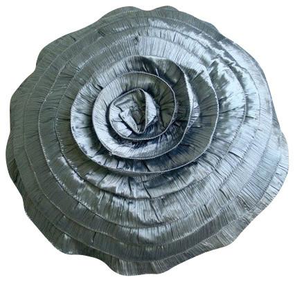 Satin Ruffles - Satin Peach Decorative Round Cushion Cover