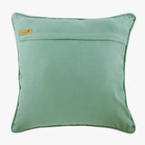 Morning Currents - Blue Jacquard Silk Throw Pillow Cover