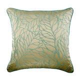 Morning Currents - Blue Jacquard Silk Decorative Euro Sham