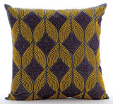 Moroccan Nights - Gray Art Silk Decorative Euro Sham