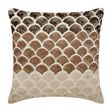 Mountain Journey Brown Silk Throw Pillow Cover