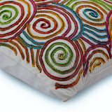 Multi Color Strands - Multicolor Silk Throw Pillow Cover