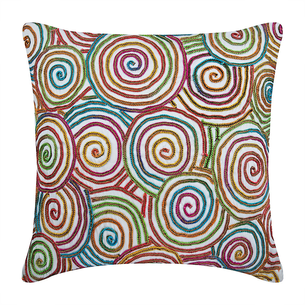 Multi Color Strands Pillow Cover