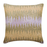 Melting Lava - Yellow Silk Throw Pillow Cover