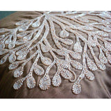 My Wish Tree - Dark Peach Art Silk Decorative Euro Sham