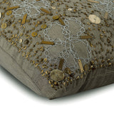 Mystic Silver - Silver Art Silk Decorative Euro Sham