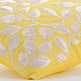 Nature Is Classy - Yellow Art Silk Throw Pillow Cover
