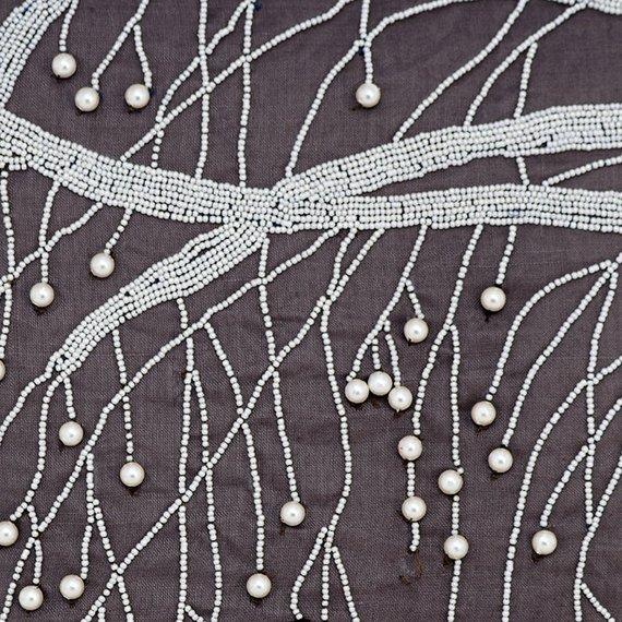 Nature Pearl - Brown Cotton Linen Decorative Euro Sham