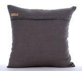 Nature Pearl - Brown Cotton Linen Throw Pillow Cover