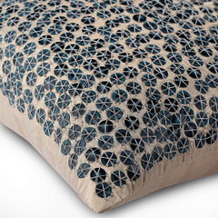 Nautical Centric - Navy Blue Art Silk Throw Pillow Cover