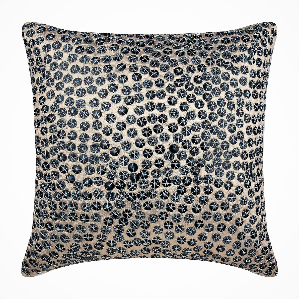 Nautical Centric - Navy Blue Art Silk Decorative Euro Sham