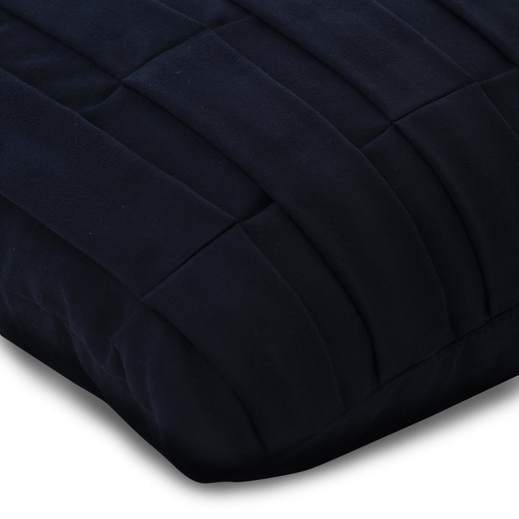 Navy Blue Love Tune - Navy Blue Suede Decorative Euro Sham