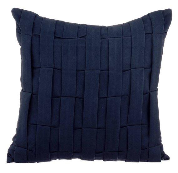 Navy Blue Love Tune - Navy Blue Suede Decorative Euro Sham