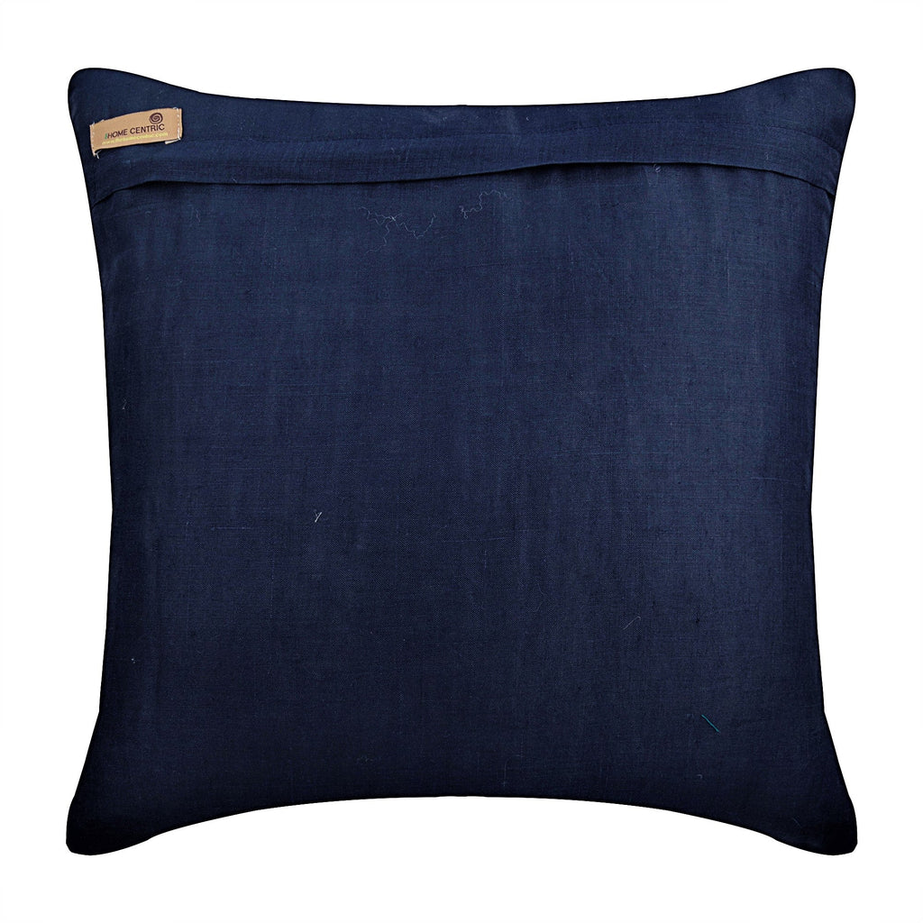 Navy Knight - Navy Blue Cotton Linen Throw Pillow Cover