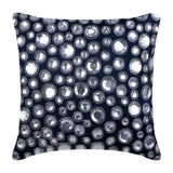 Navy Night Diamonds - Navy Blue Silk Decorative Euro Sham