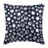 Navy Night Diamonds - Navy Blue Silk Decorative Euro Sham