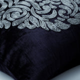 Navy Turkish Dream - Navy Blue Velvet Decorative Euro Sham