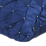 Night Texture - Navy Blue Taffeta Throw Pillow Cover