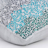 Frozen Sparkles - Blue Art Silk Throw Pillow Cover