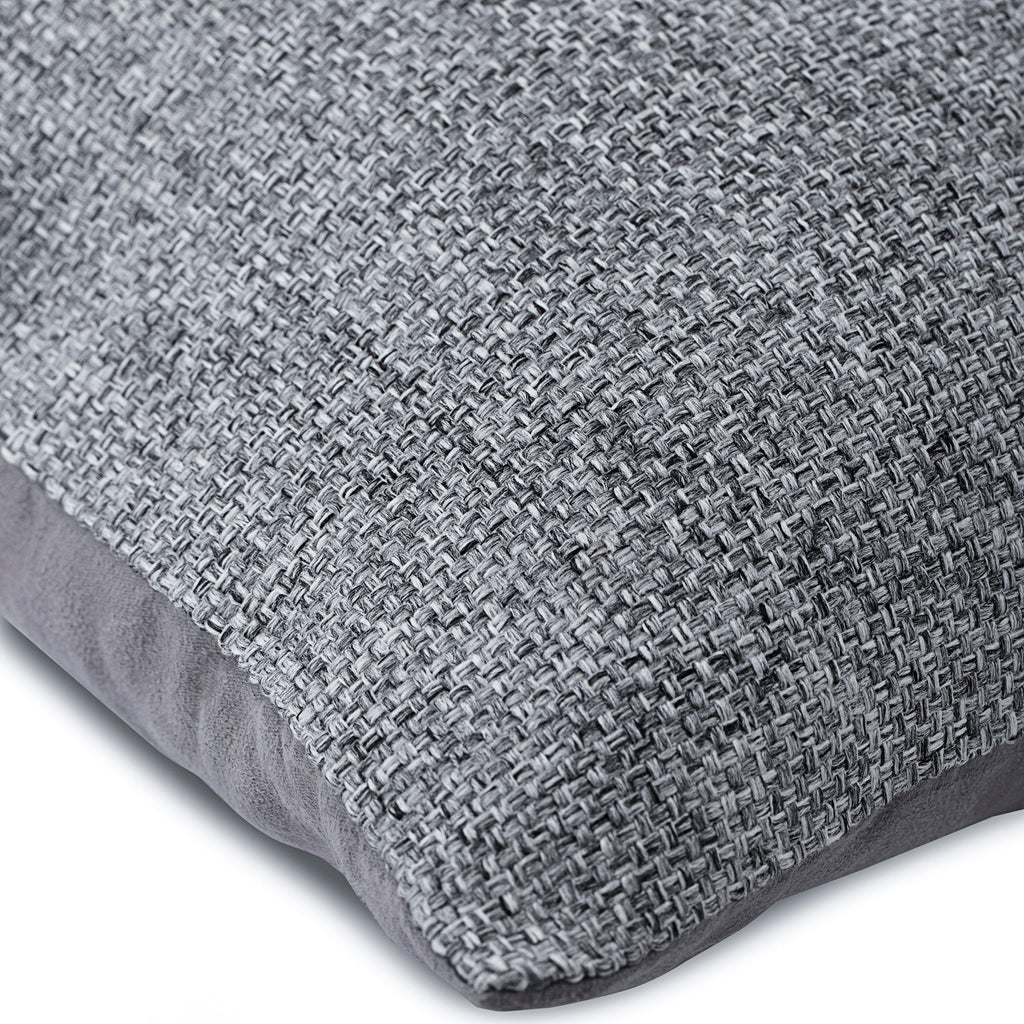 Now And Ever - Silver Faux Leather Decorative Euro Sham