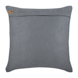Now And Ever - Silver Faux Leather Throw Pillow Cover