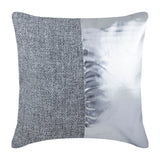 Now And Ever - Silver Faux Leather Decorative Euro Sham