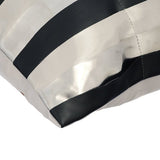 Omg Its Silver - Silver Faux Leather Throw Pillow Cover