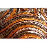 Orange Illusion - Orange Art Silk Throw Cushion Cover