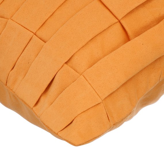 Orange Love Tune - Orange Faux Suede Throw Pillow Cover