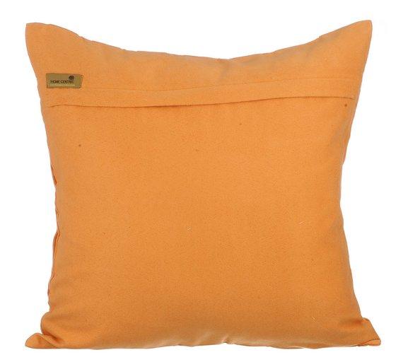 Orange Love Tune - Orange Faux Suede Decorative Euro Sham