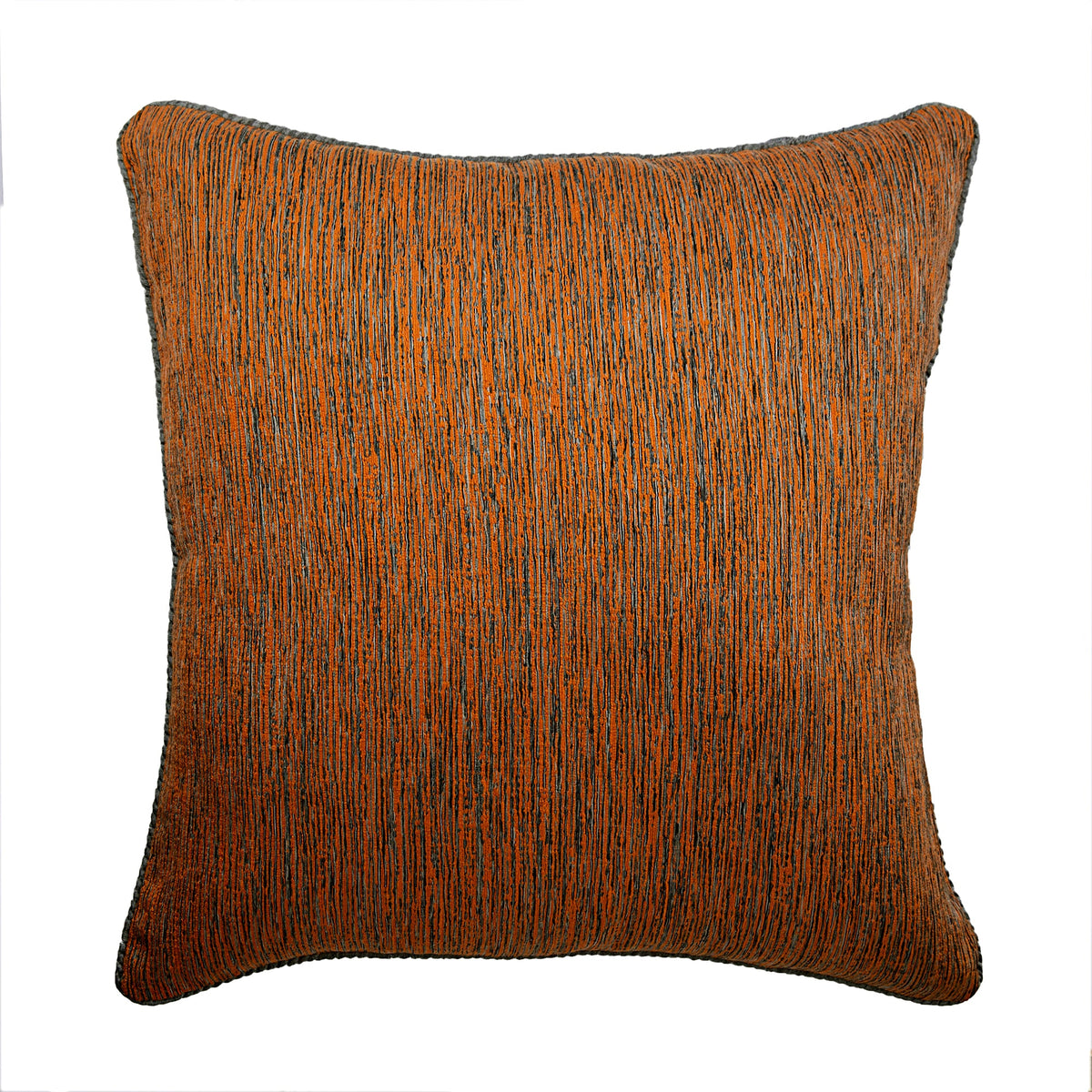 Orange Sitting Room - Orange Jacquard Silk Decorative Euro Sham