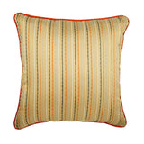 Orange Spiced Ginger - Orange Jacquard Silk Decorative Euro Sham