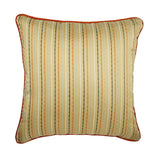 Orange Spiced Ginger - Orange Jacquard Silk Decorative Euro Sham