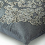 Ottomon Dome - Gray Art Silk Decorative Euro Sham