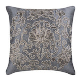 Ottomon Dome - Gray Art Silk Decorative Euro Sham