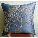 Paradise Tree Embroidered Euro Sham Cover