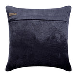 Peacock Bliss - Gray Velvet Throw Pillow Cover