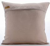 Pearl Anchor - Mocha Cotton Linen Throw Pillow Cover