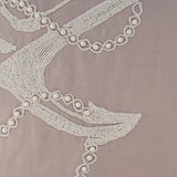 Pearl Anchor - Mocha Cotton Linen Throw Pillow Cover