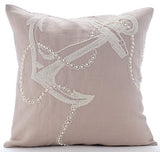 Pearl Anchor Pillow Cover