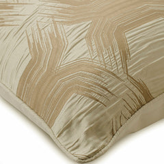Pearl Beige Mystery - Beige Jacquard Silk Throw Pillow Cover