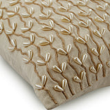 Pearl Drops Ivy - Natural Beige Cotton Linen Throw Pillow Cover
